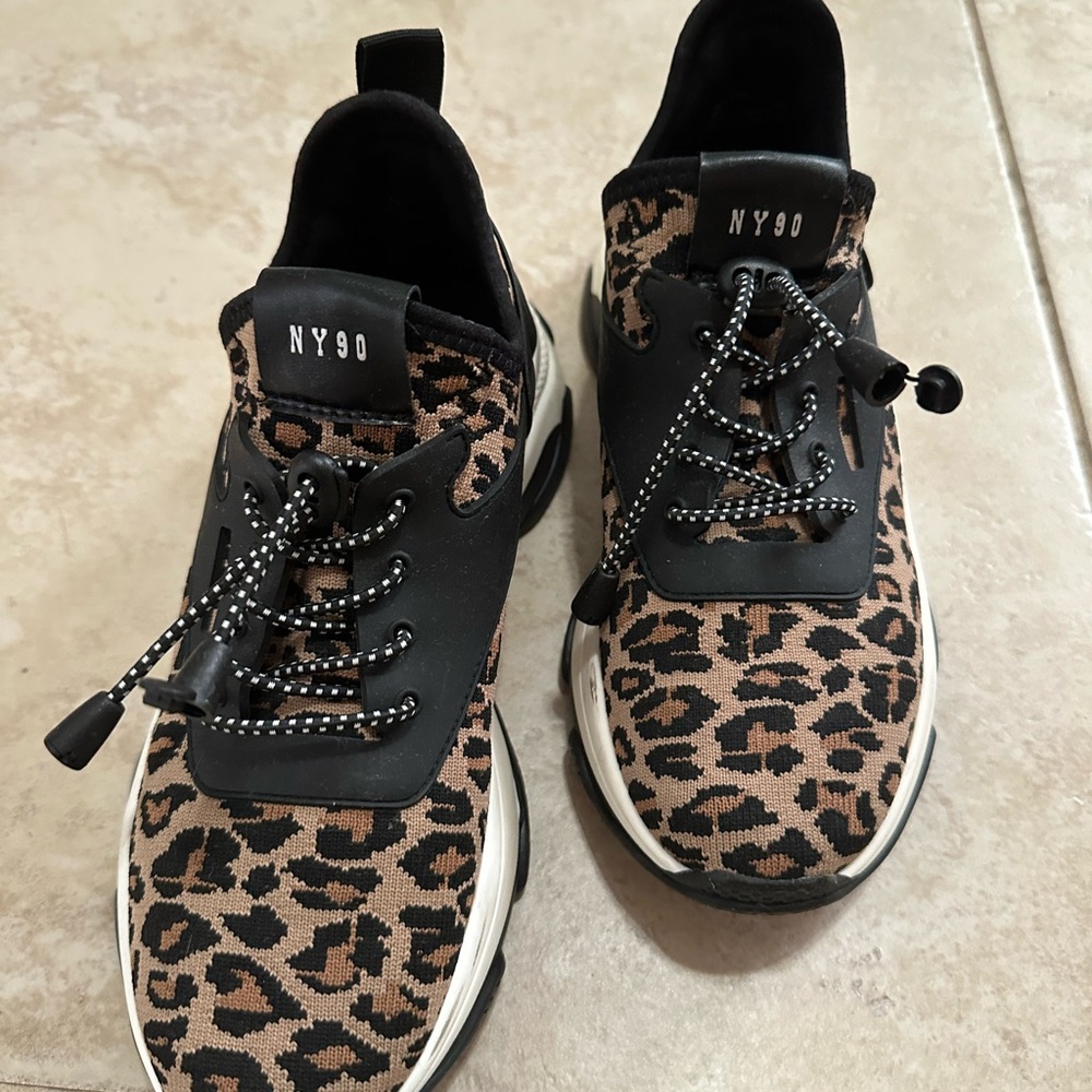 Steve Madden Cheetah/Leopard Print Sneakers with Black Accents